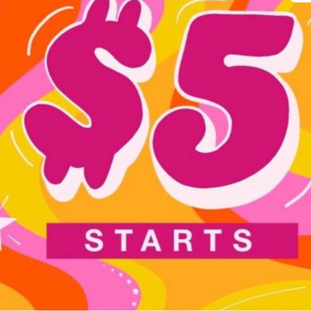 $5 starts !!